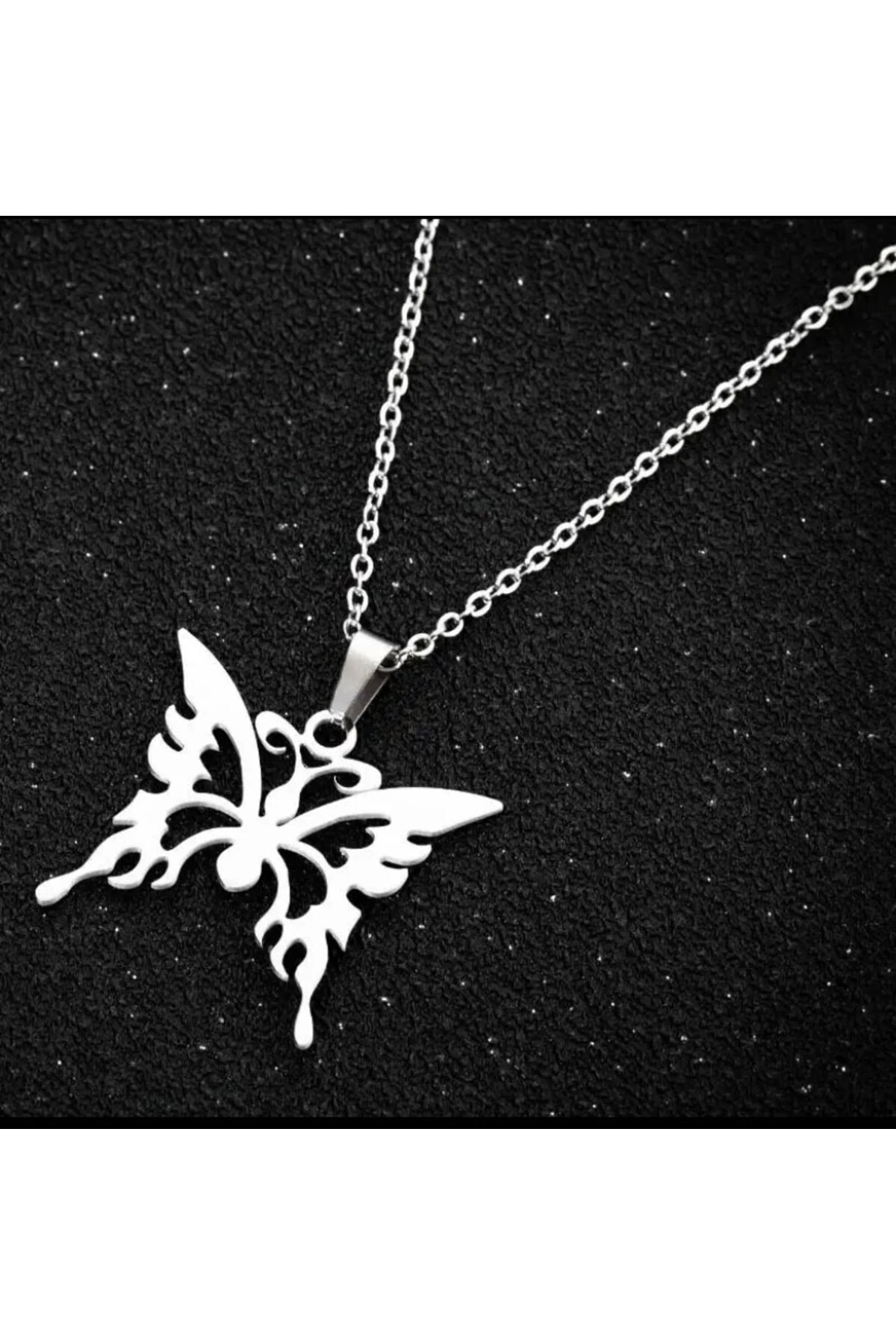 Lolita Harajuku Metal Kelebek Kolye - DarkellaStore