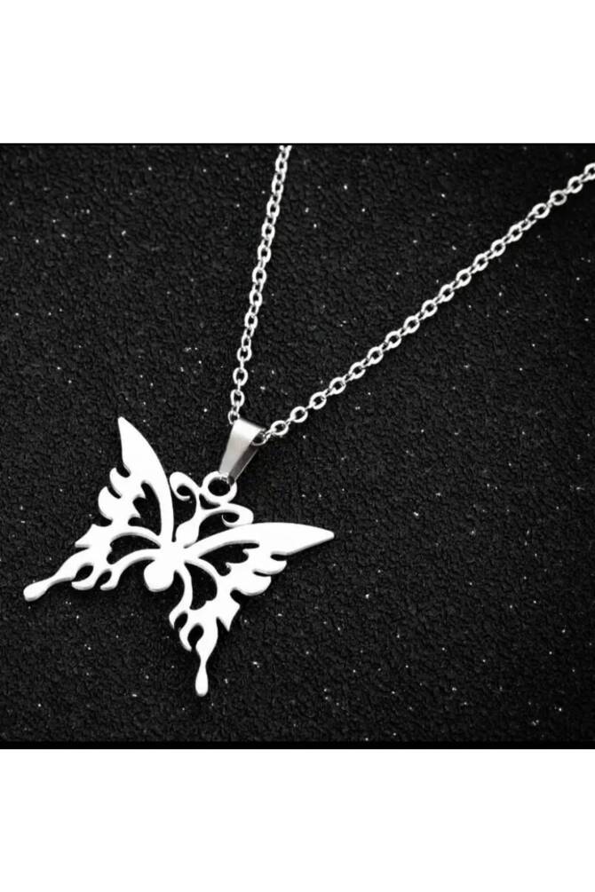 Lolita Harajuku Metal Kelebek Kolye - 1