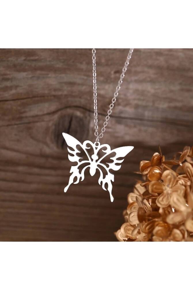 Lolita Harajuku Metal Kelebek Kolye - 2