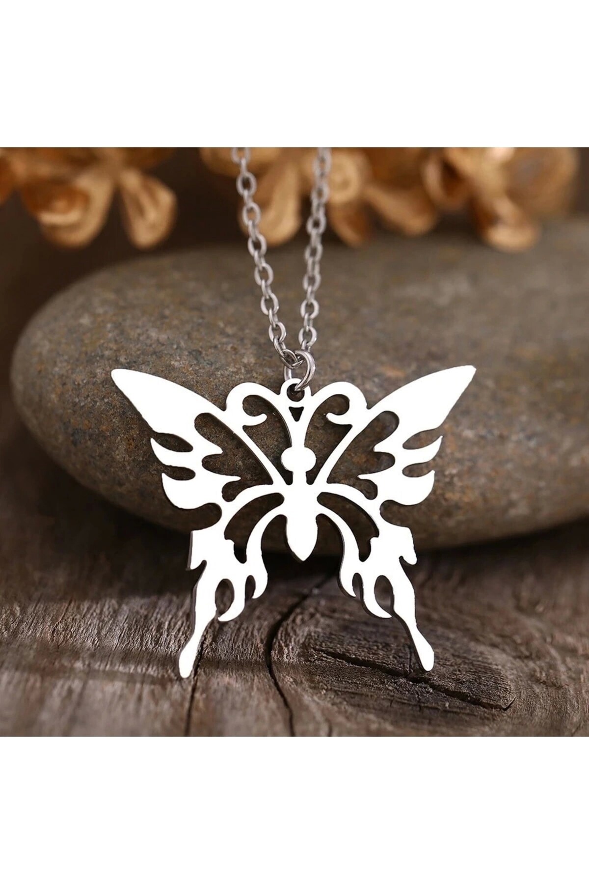 Lolita Harajuku Metal Kelebek Kolye - 3