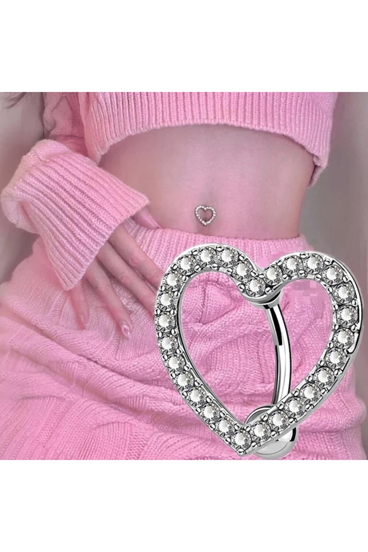 Lolita Kalpli Göbek Piercing (CERRAHİ ÇELİK) - DarkellaStore