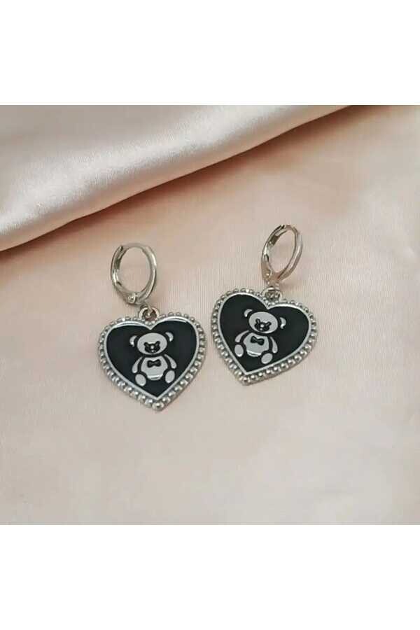 Lolita Y2K Kalpli Teddy Sallantılı Küpe - 1