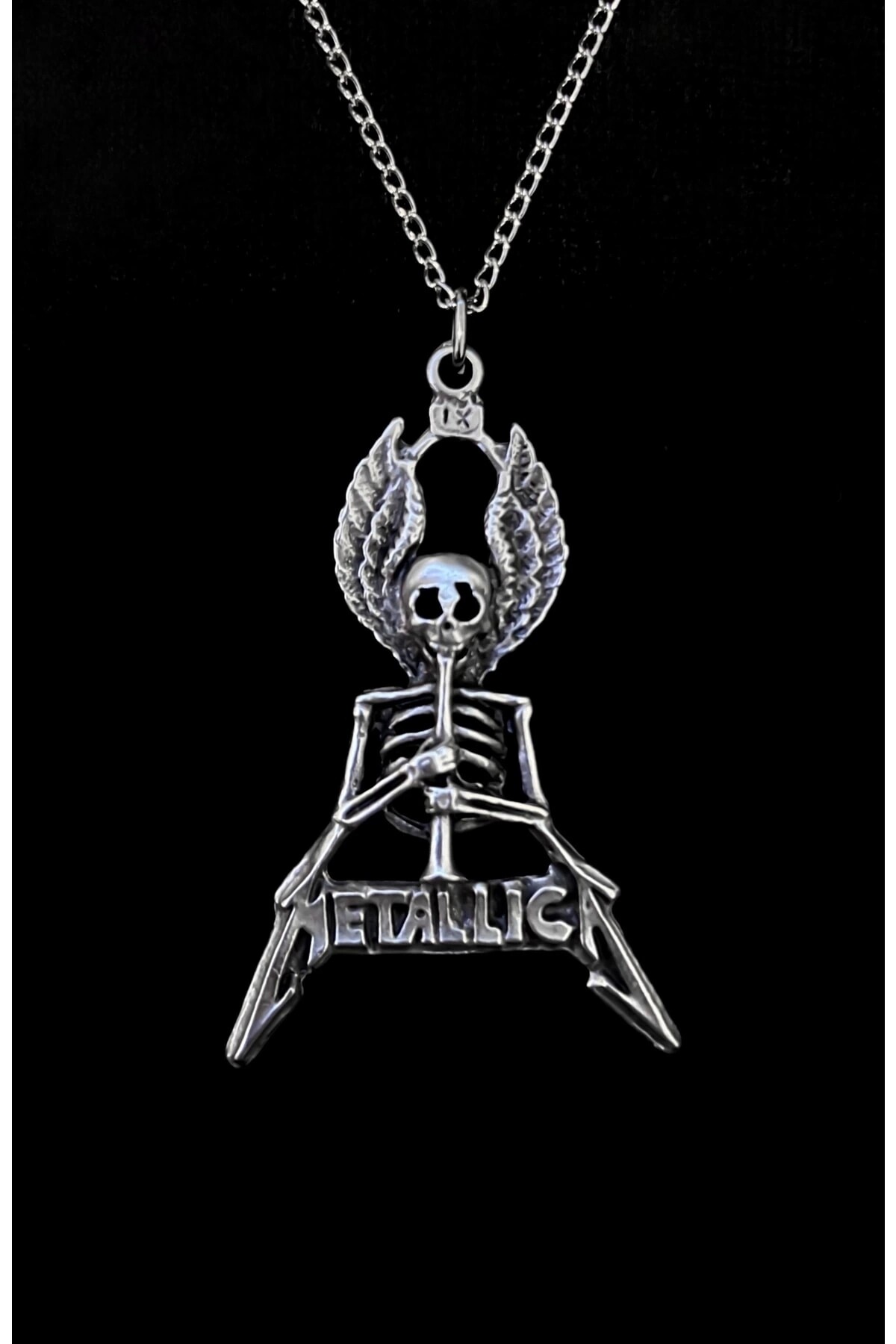 Metallica Iskelet Kuru Kafa Kolye - DarkellaStore