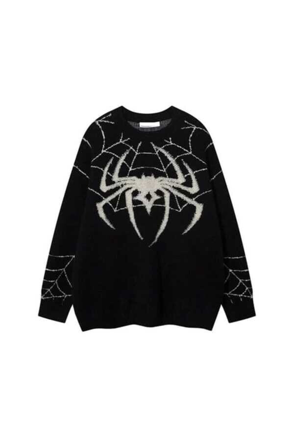 Streetwear Y2K Spider Web Oversize Kazak (UNISEX) - 3