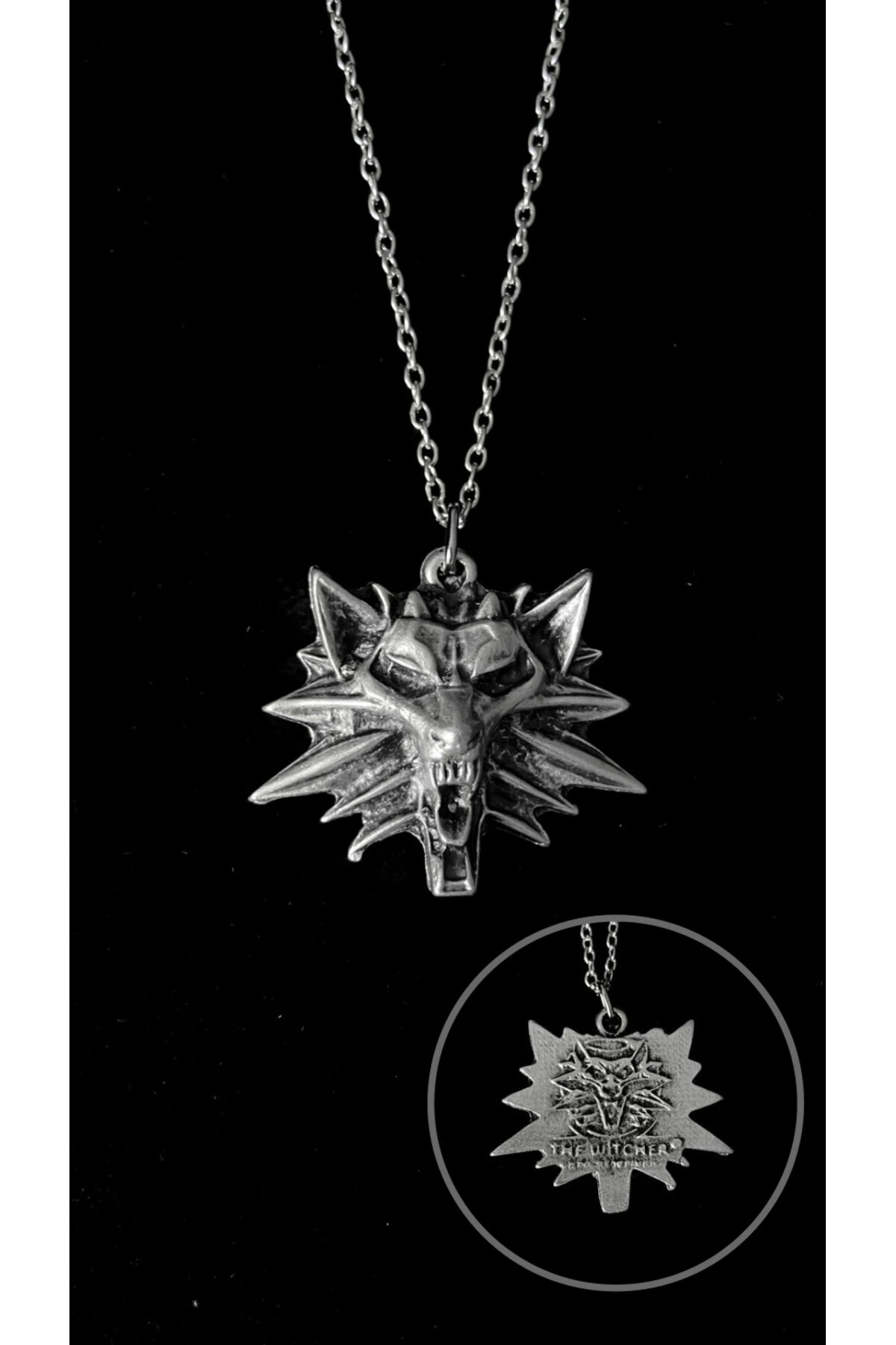 The Witcher Sembol Kolye (Arkası Baskılı) - DarkellaStore