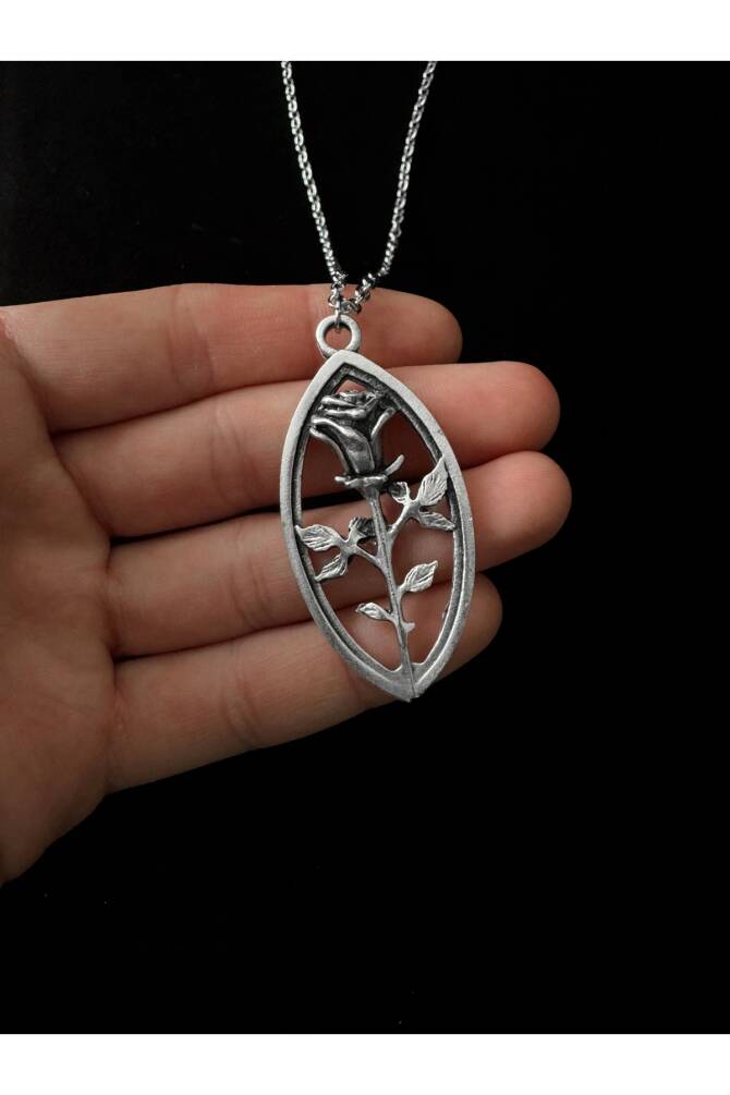 Victorian Gotik Gül Kolye - 3