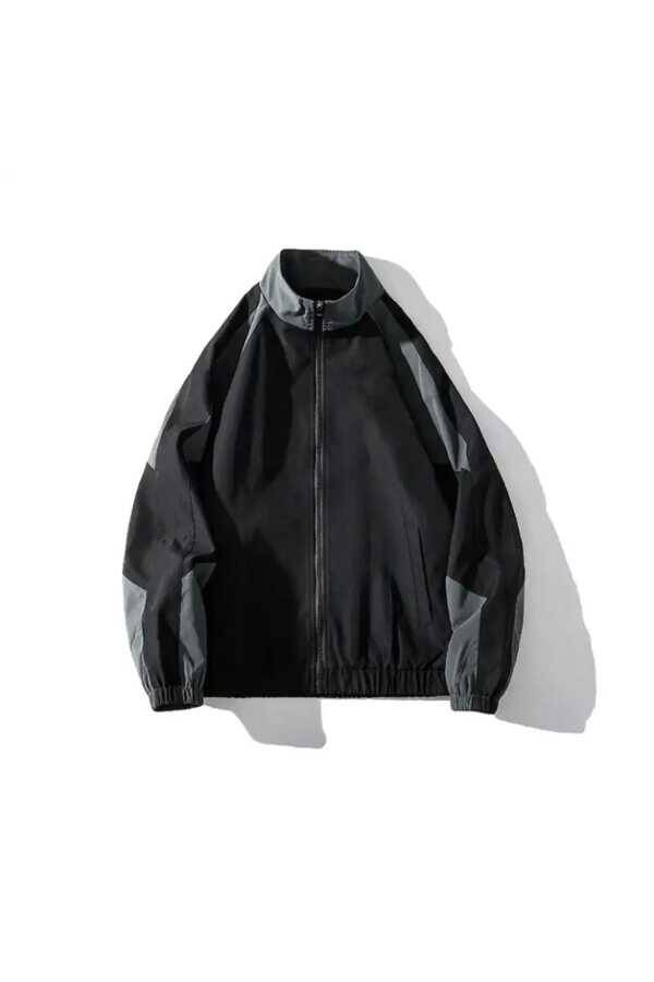 Vintage Retro Y2K Şeritli Oversize Paraşüt Ceket (unisex) - 4