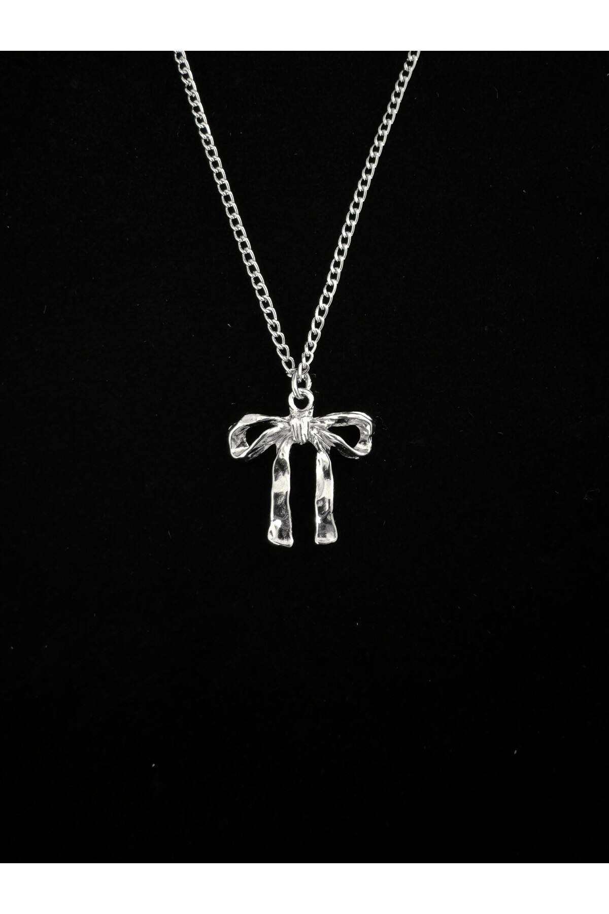 Y2K Coquette Metal Fiyonk Kolye - 2