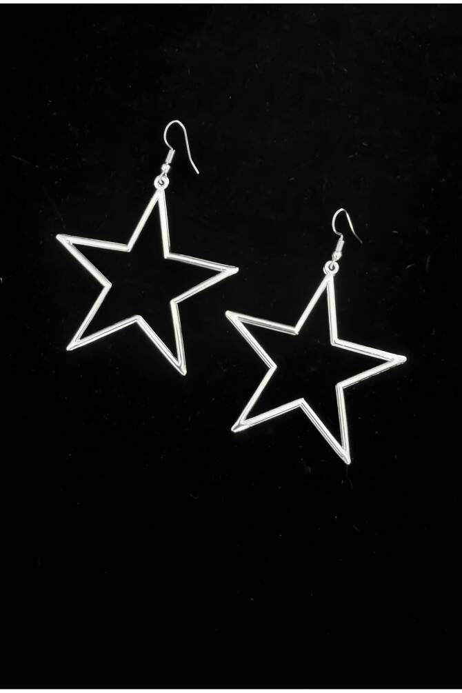 Y2K Harajuku Büyük Sallantılı Yıldız Küpe - 2