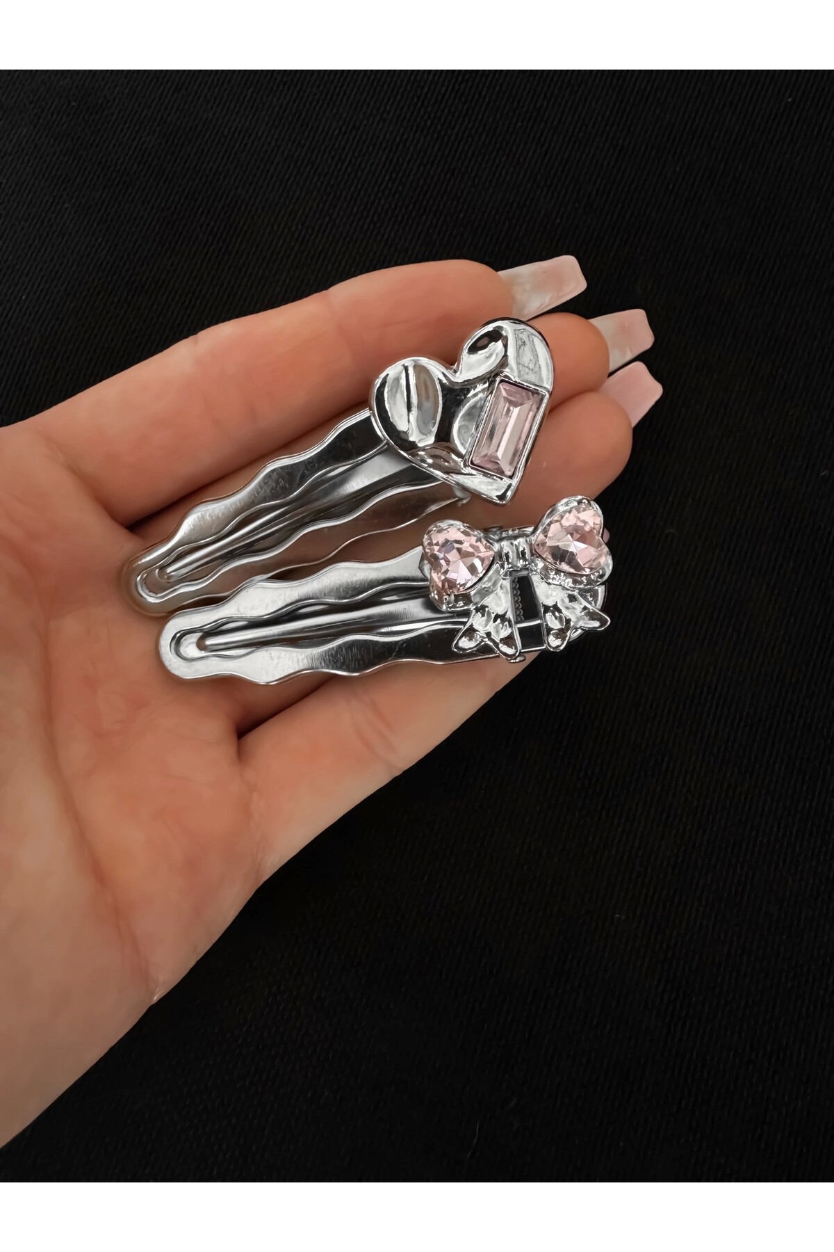 Y2K Harajuku Lolita Kalp Fiyonk Mandal Toka - DarkellaStore