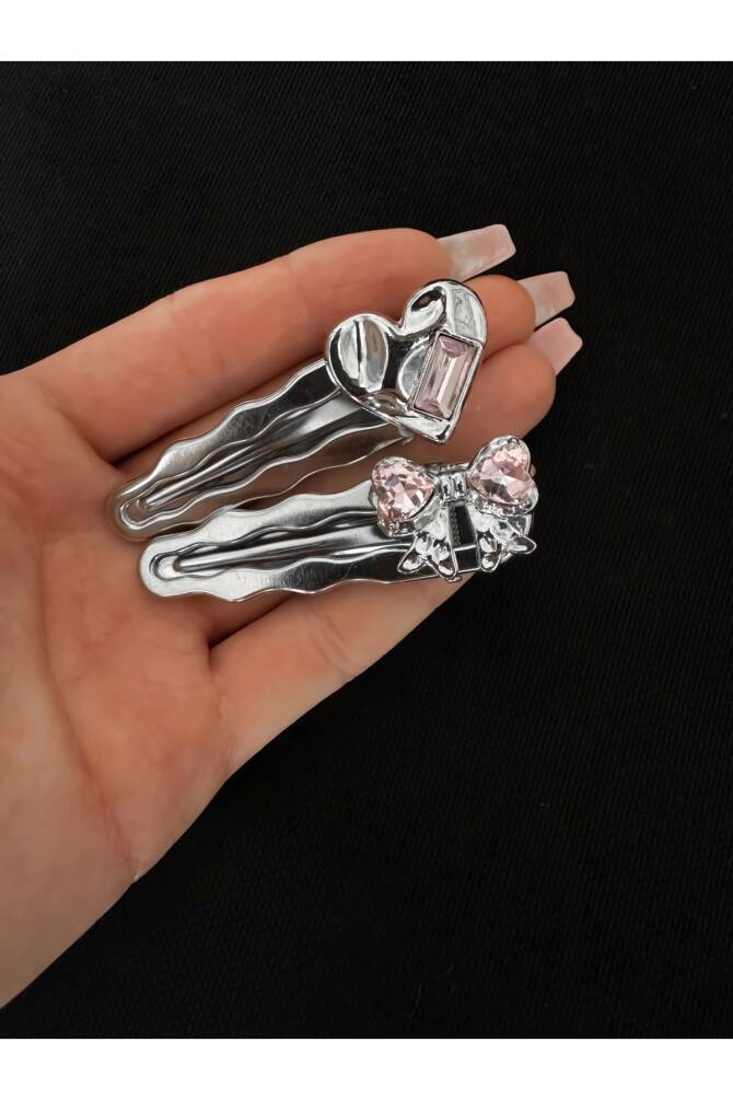 Y2K Harajuku Lolita Kalp Fiyonk Mandal Toka - 1