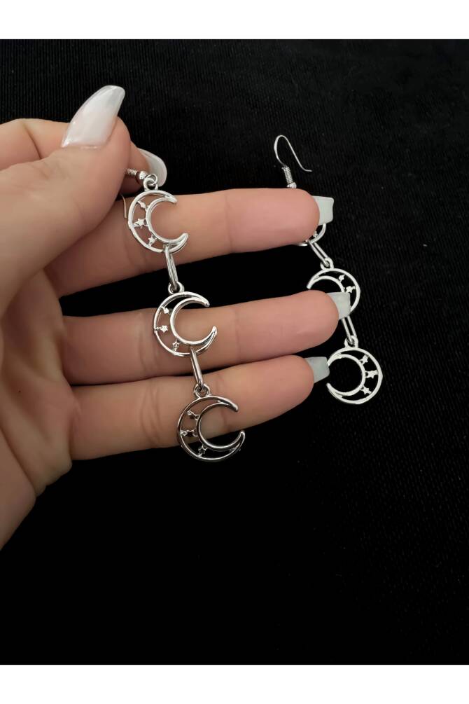 Y2K Harajuku Sallantılı Ay Küpe - 3