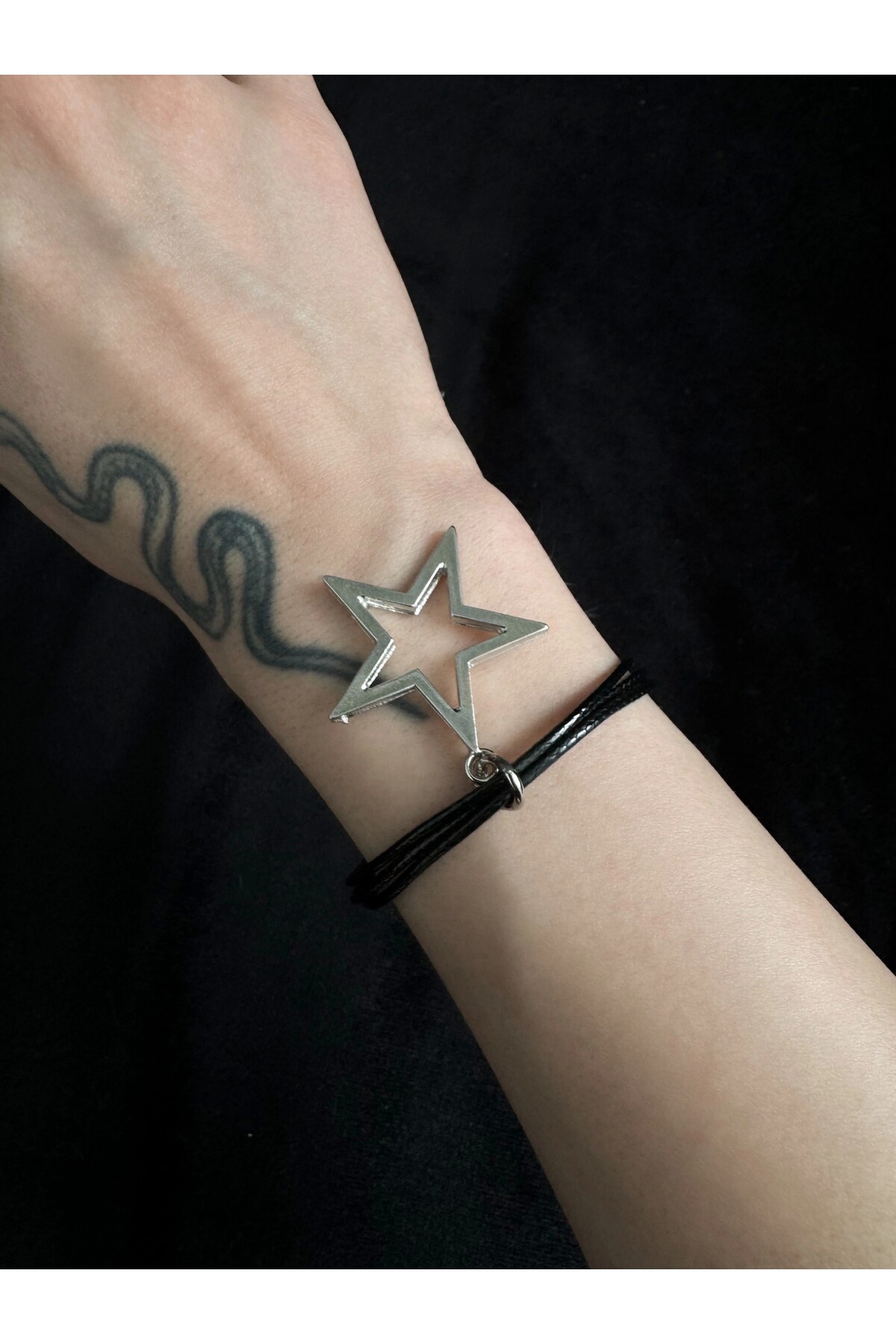 Y2K Lolita Deri İpli Yıldız Bileklik - 3
