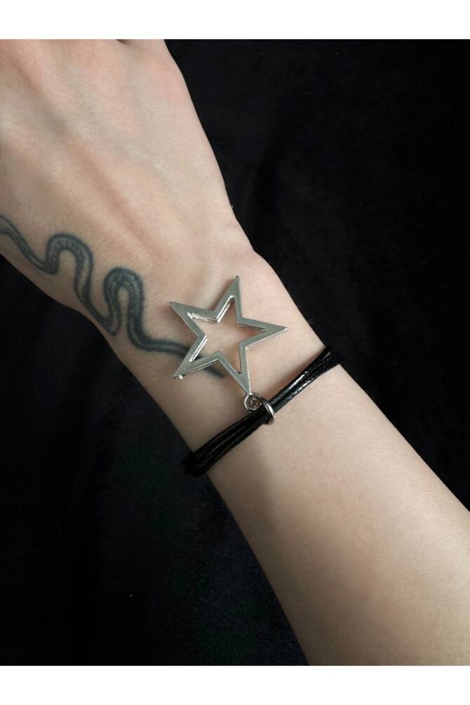 Y2K Lolita Deri İpli Yıldız Bileklik - 3