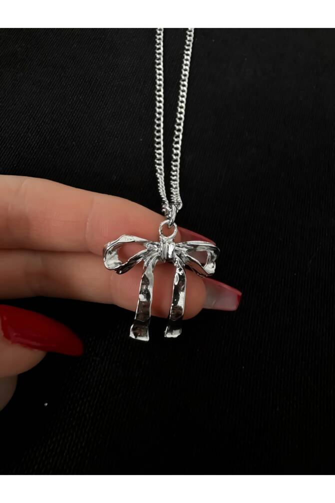 Y2K Lolita Harajuku Metal Fiyonk Kolye - 2