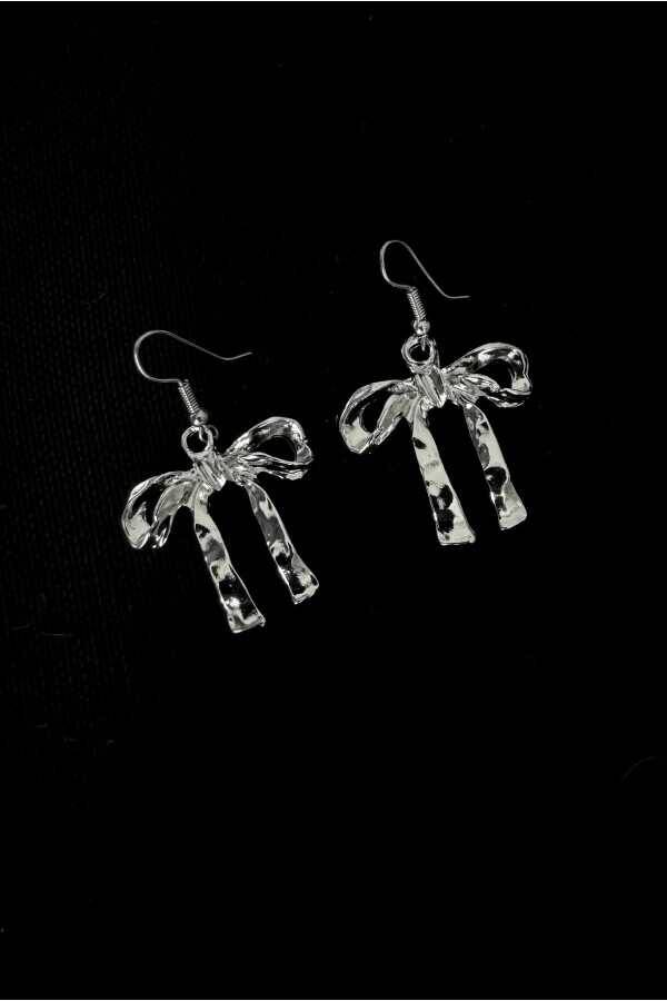 Y2K Lolita Harajuku Metal Fiyonk Sallantılı Küpe - 1