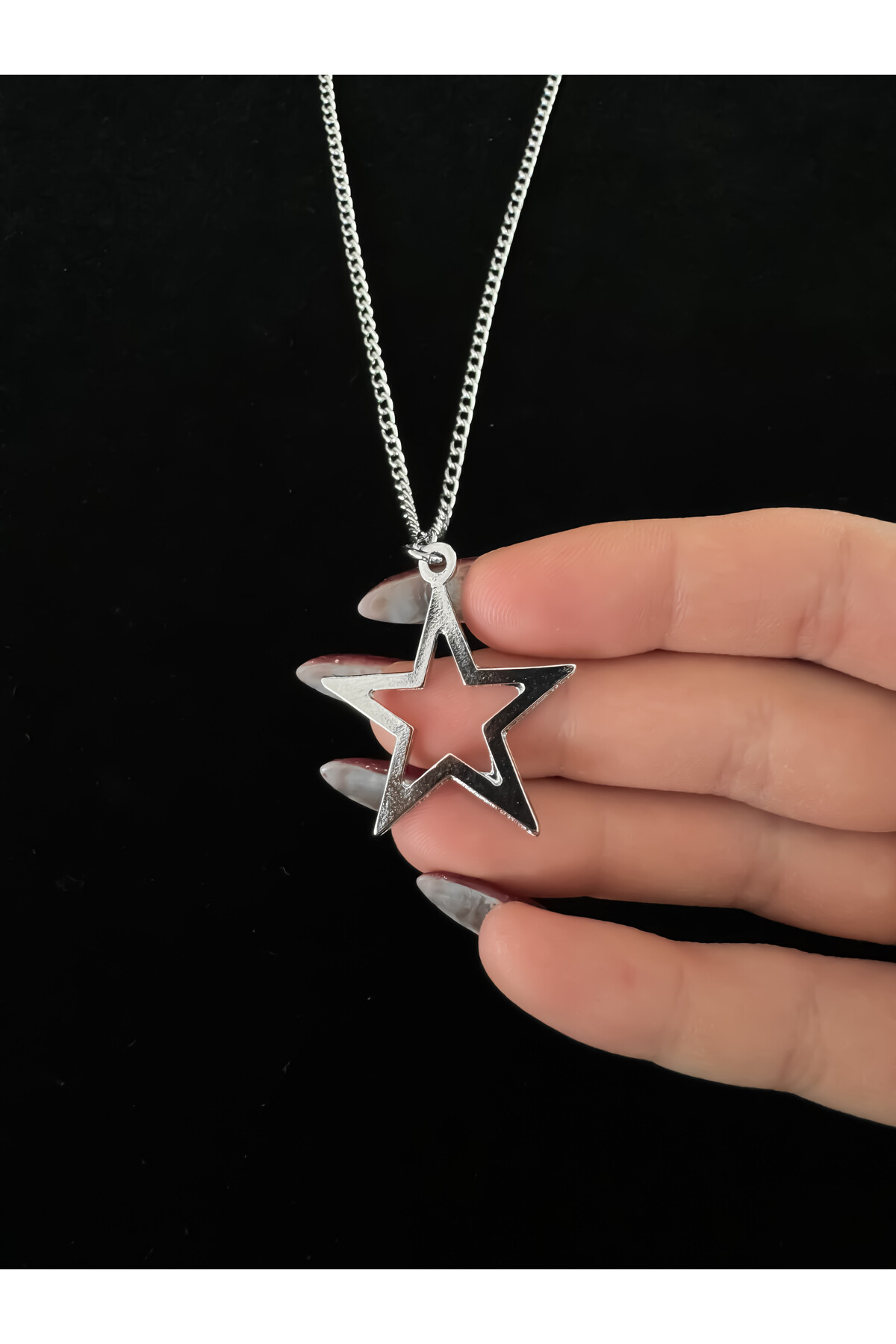Y2K Metal Yıldız Kolye - 2