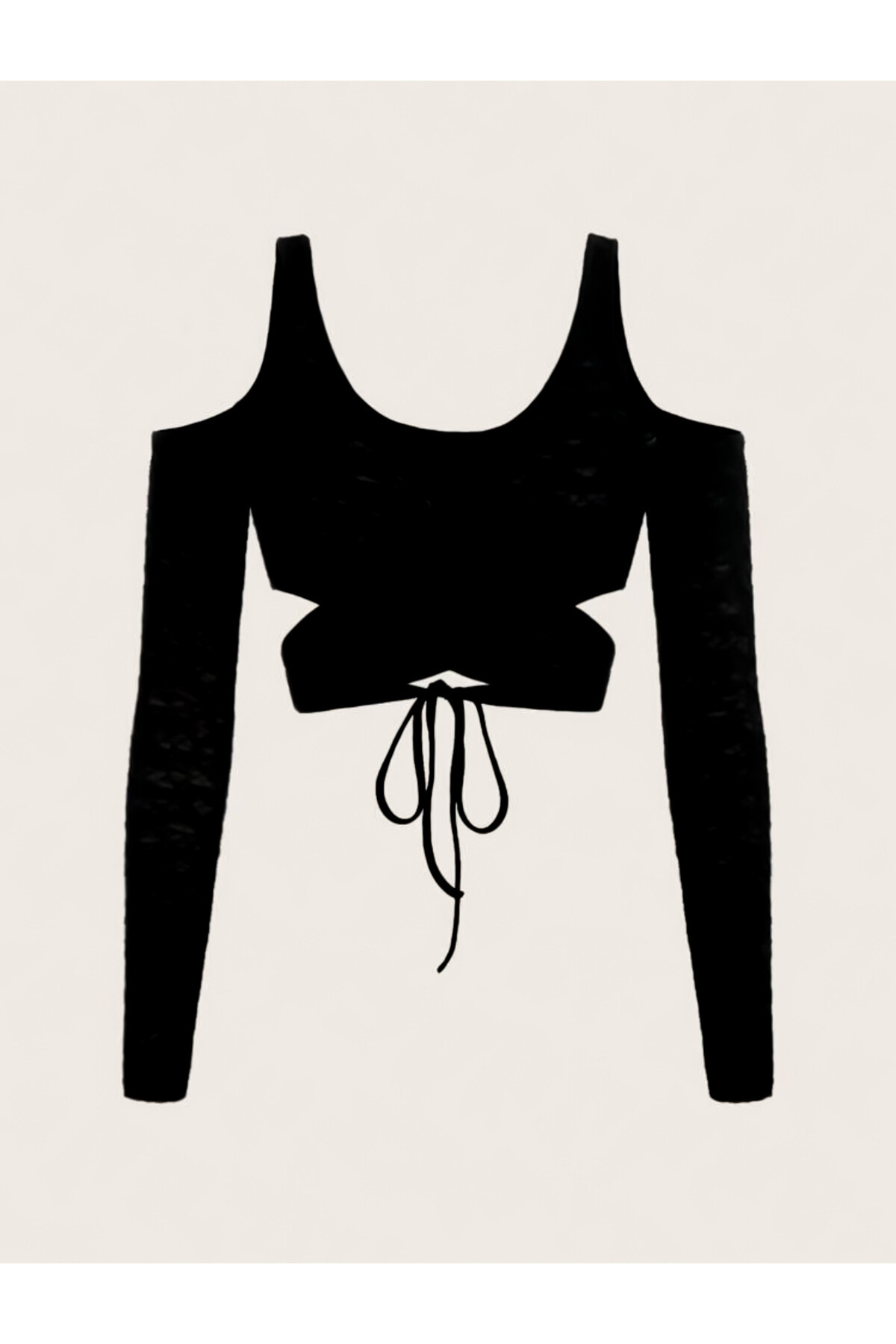 Y2K Rave Parti Stili V Yaka Çapraz Bağlamalı Crop Bluz, Süprem Arkası Bağcıklı Crop Bluz - 7