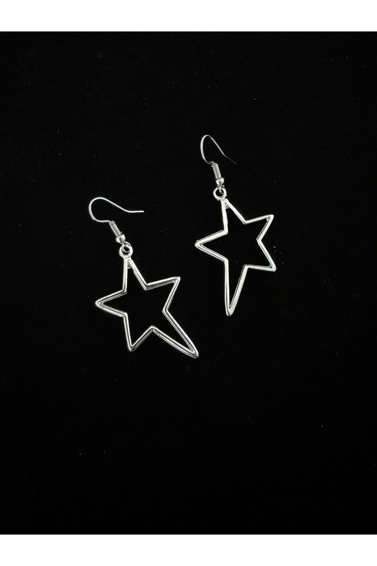 Y2K Sallantılı Nikel Yıldız Küpe - 2